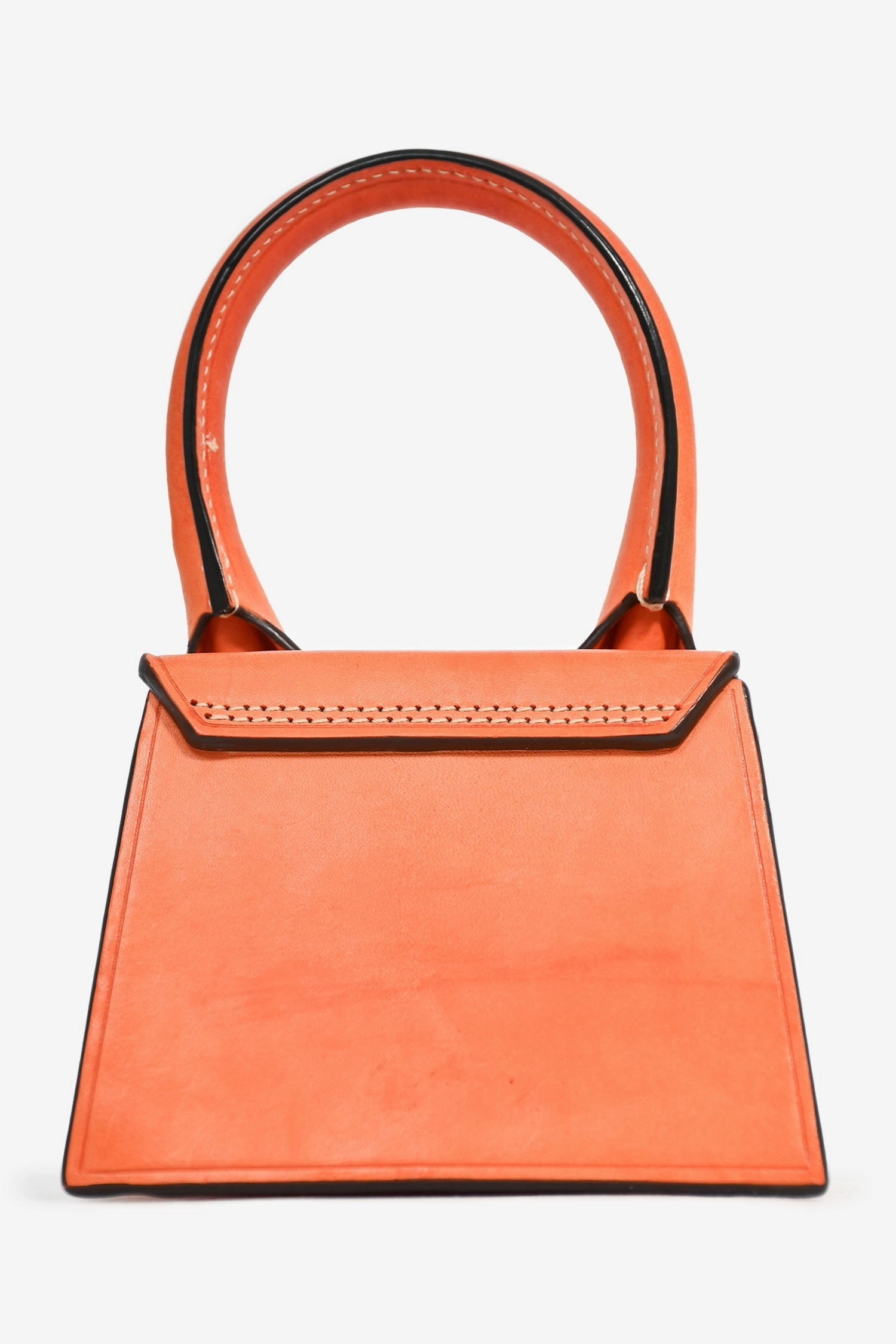 Jacquemus Orange Leather 'Chiquito' Mini Crossbody Bag (As Is)
