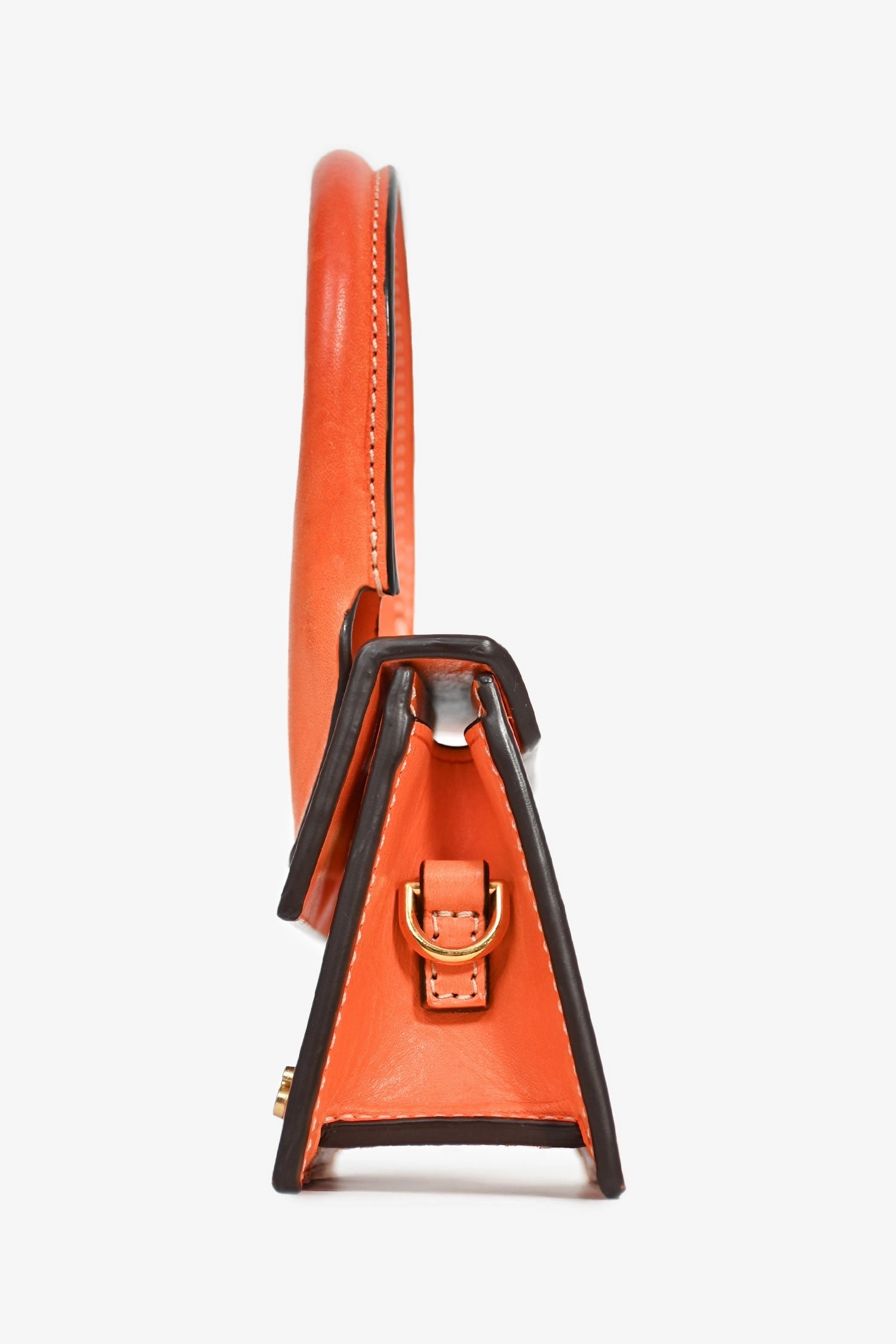 Jacquemus Orange Leather 'Chiquito' Mini Crossbody Bag (As Is)