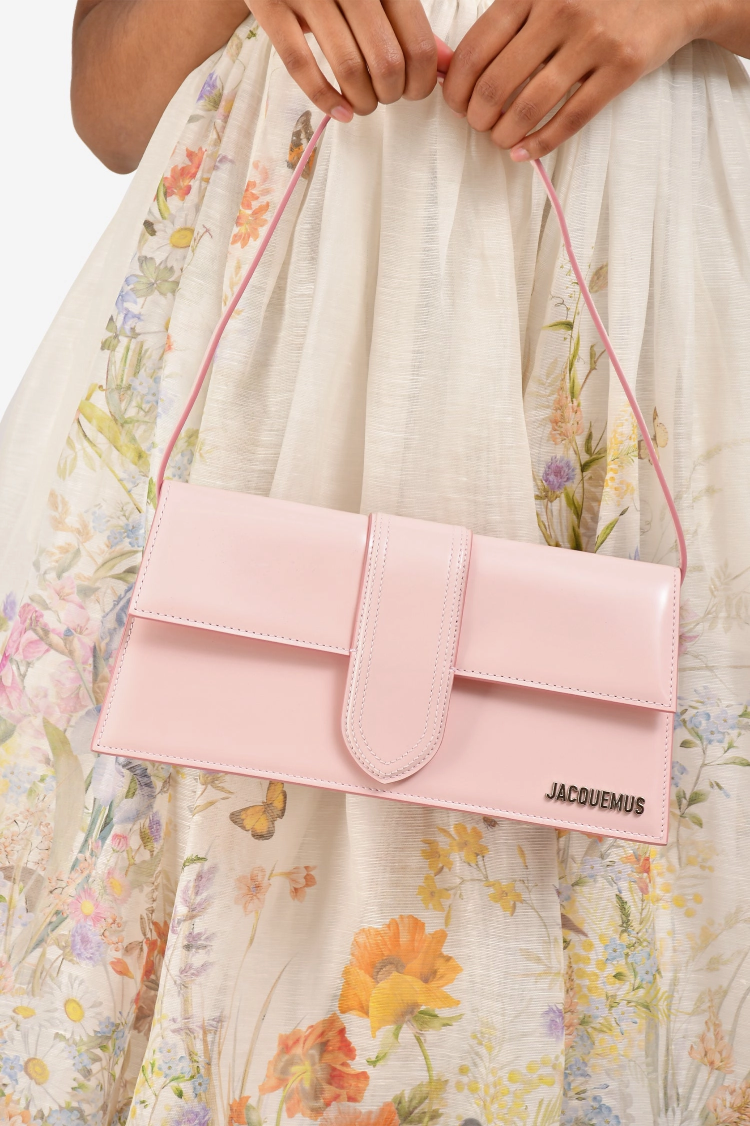 Jacquemus Pale Pink 'Le Bambino Long' Shoulder Bag