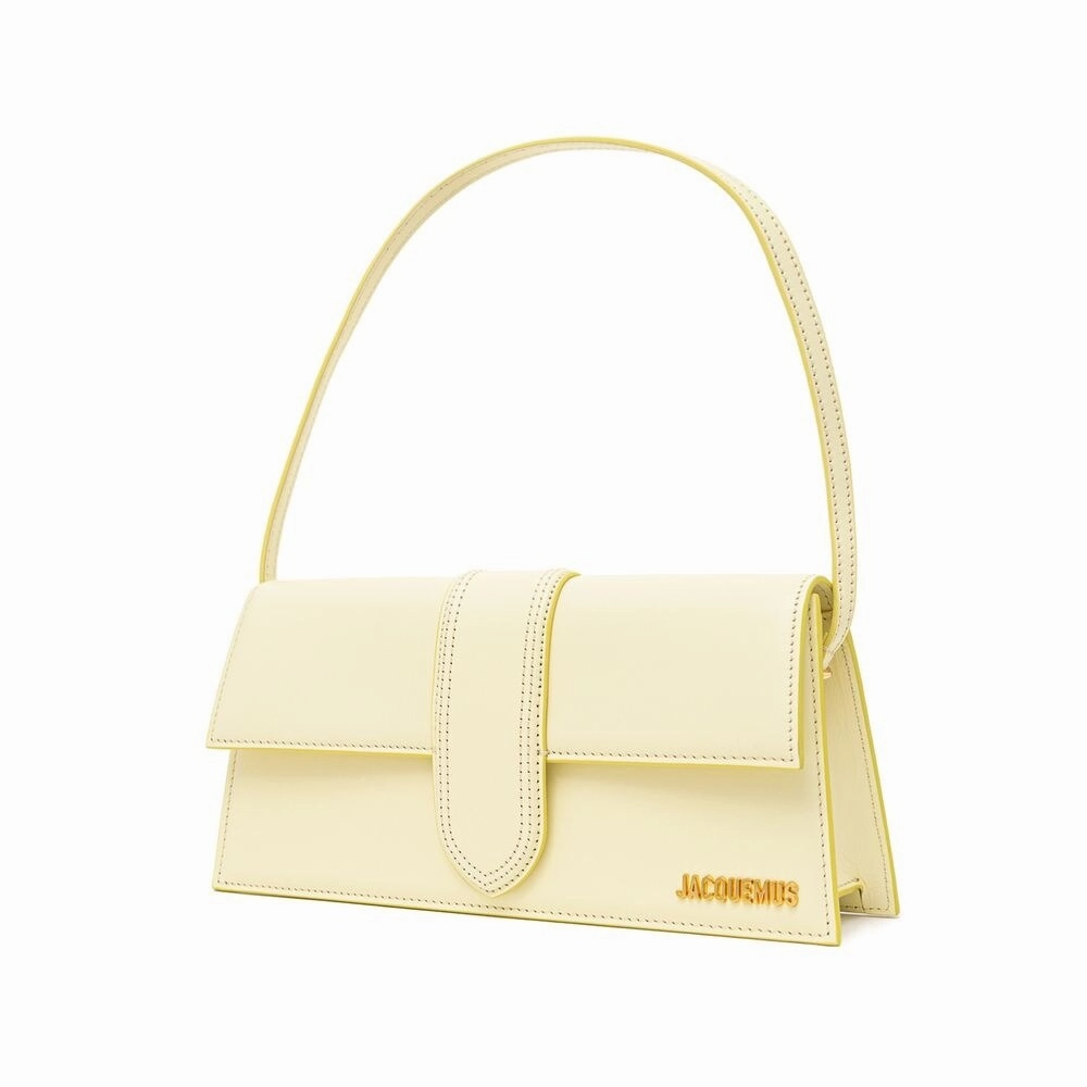 Jacquemus Yellow Leather Shoulder Women's Bag