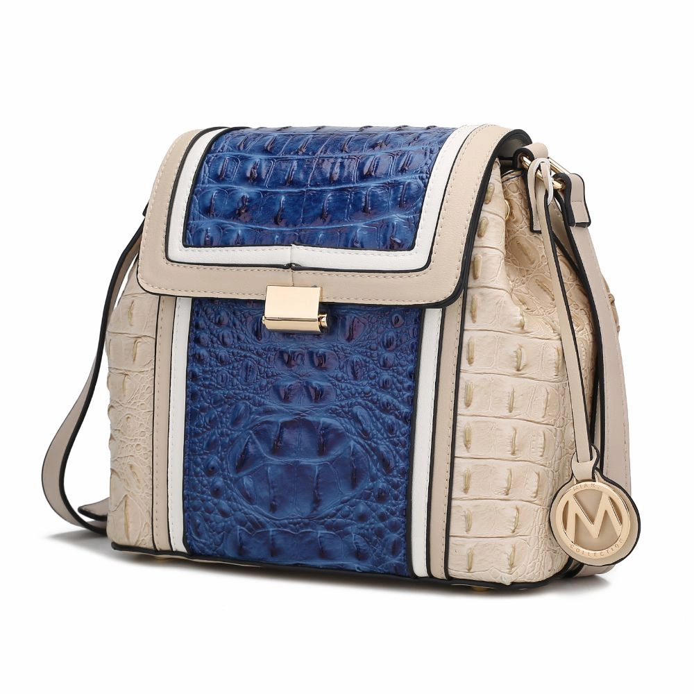 Jamilah Vegan Leather Croco Crossbody Handbag
