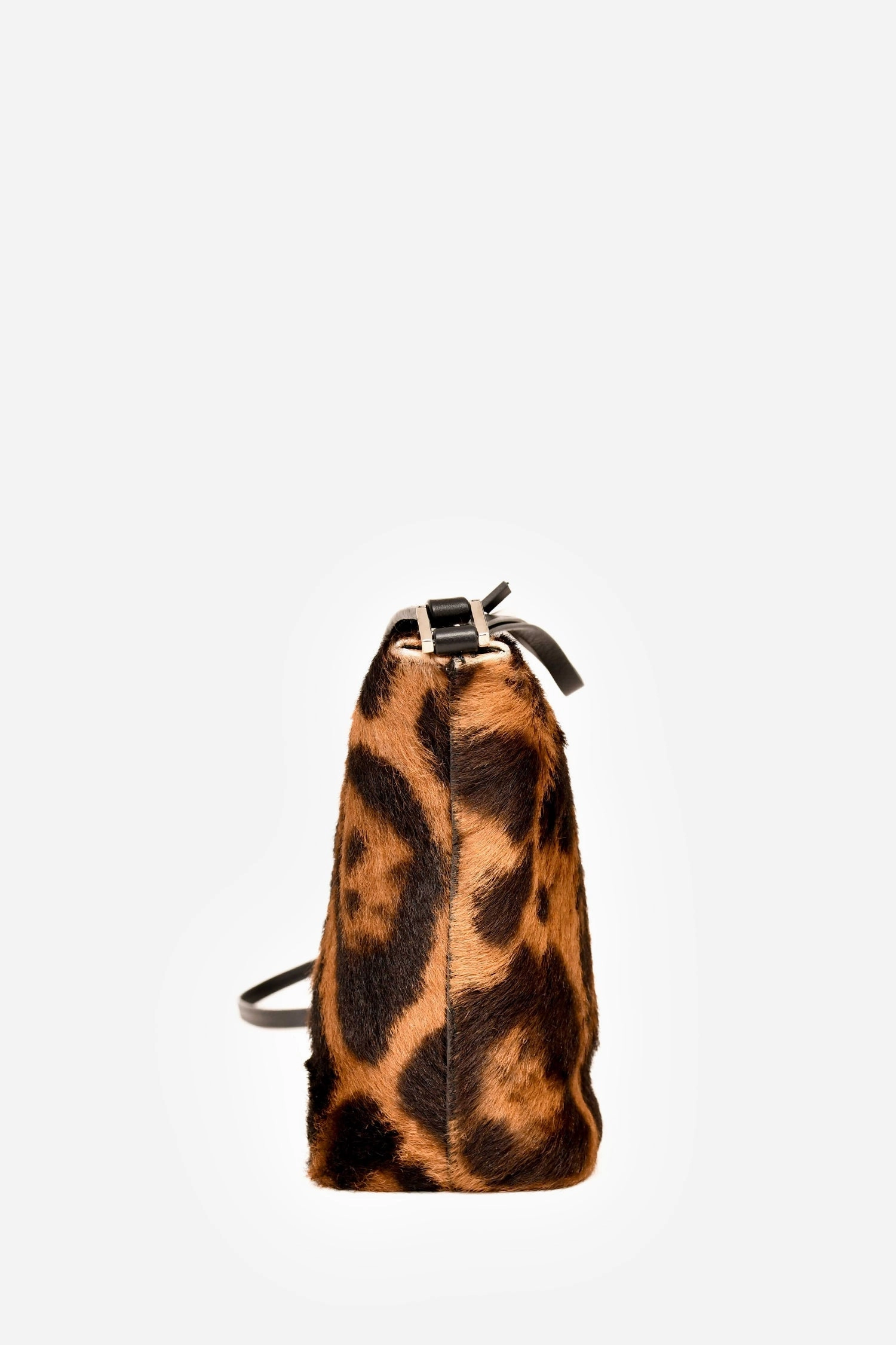 Jil Sander Brown/Black Pomy Hairstyle Calfskin Crossbody Bag