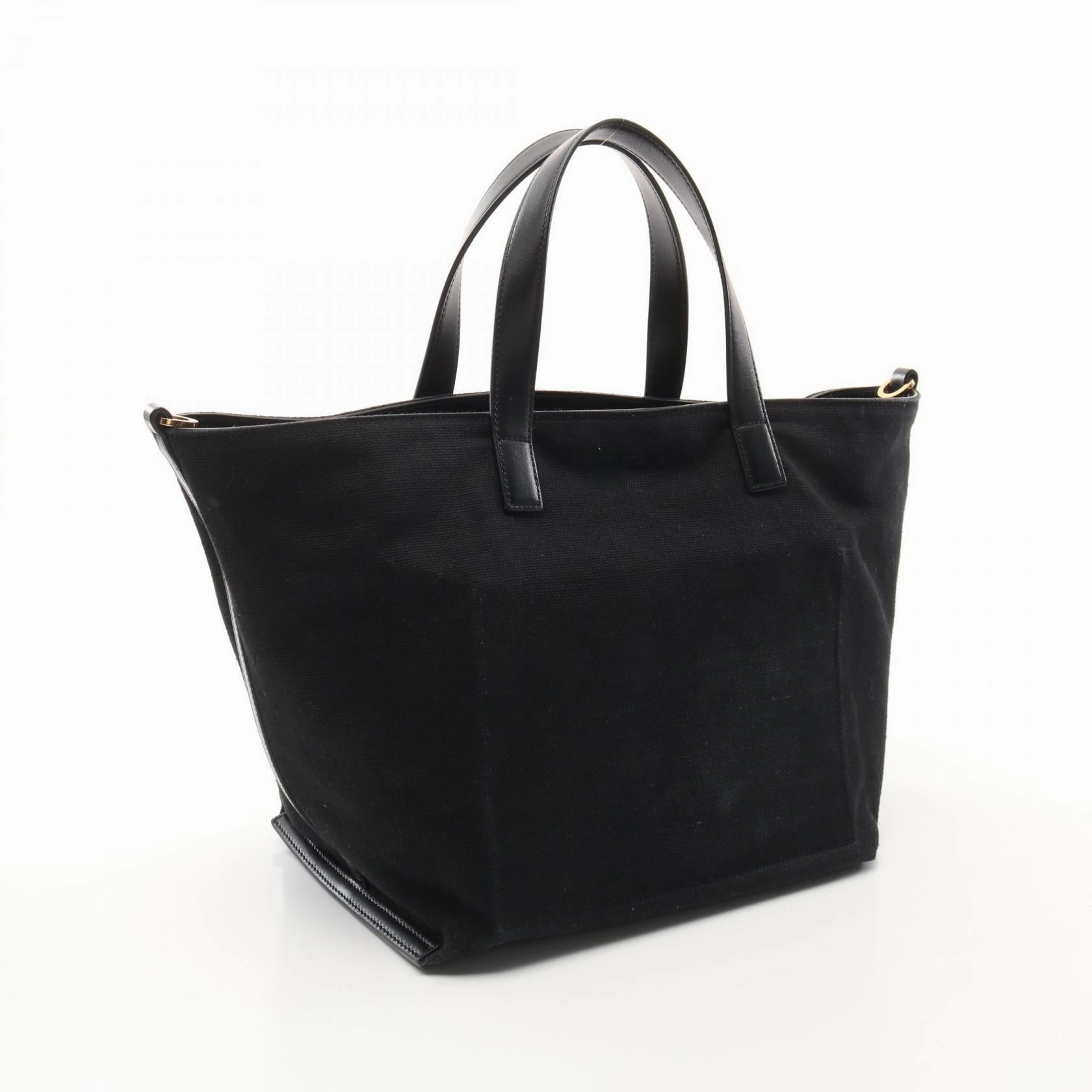 Jil Sander Canvas Leather Small Tote Bag