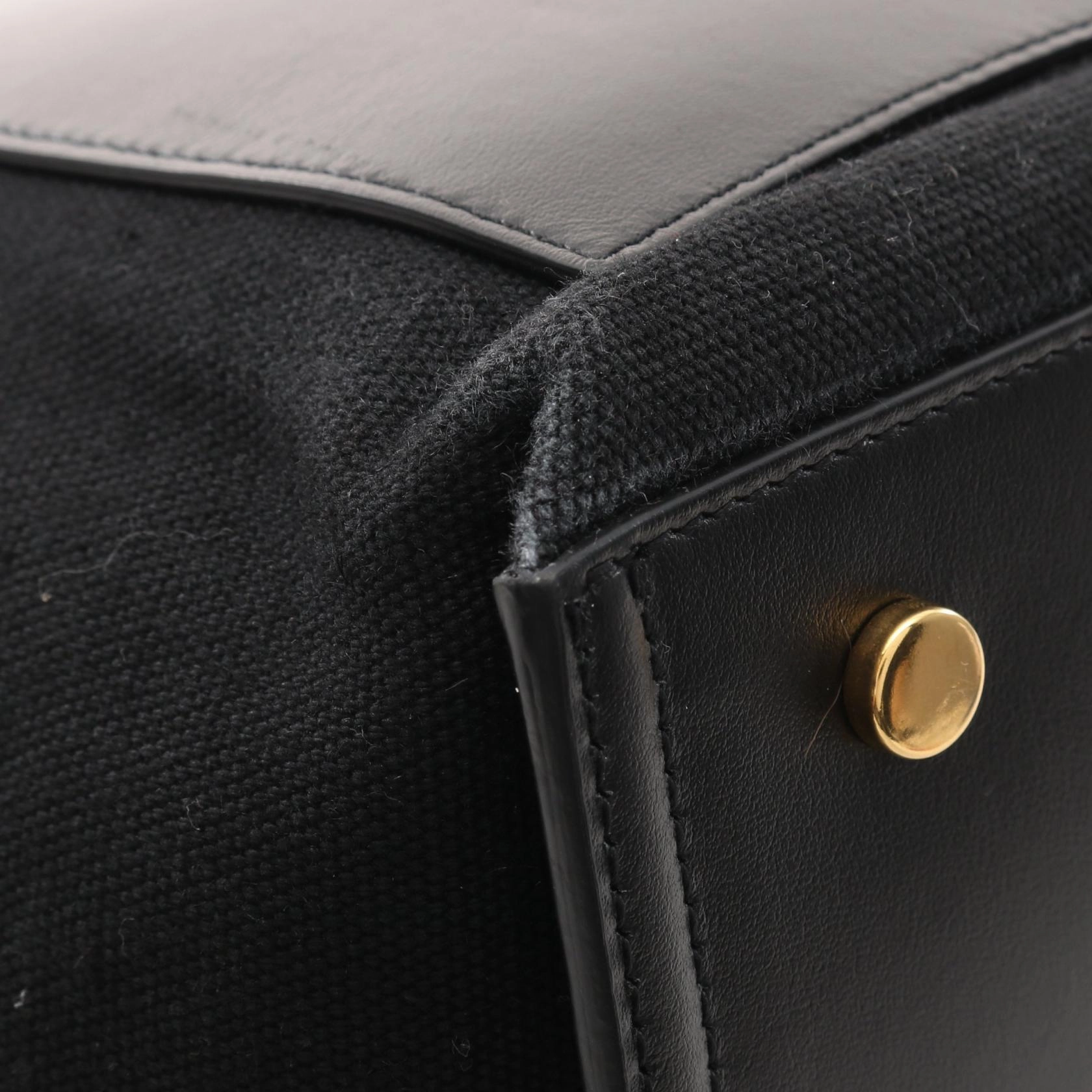 Jil Sander Canvas Leather Small Tote Bag