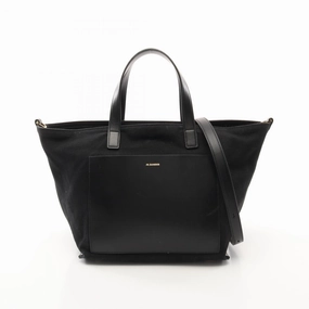 Jil Sander Canvas Leather Small Tote Bag