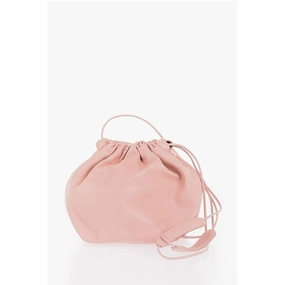 Jil Sander Leather Bucket Bag with Drawstring