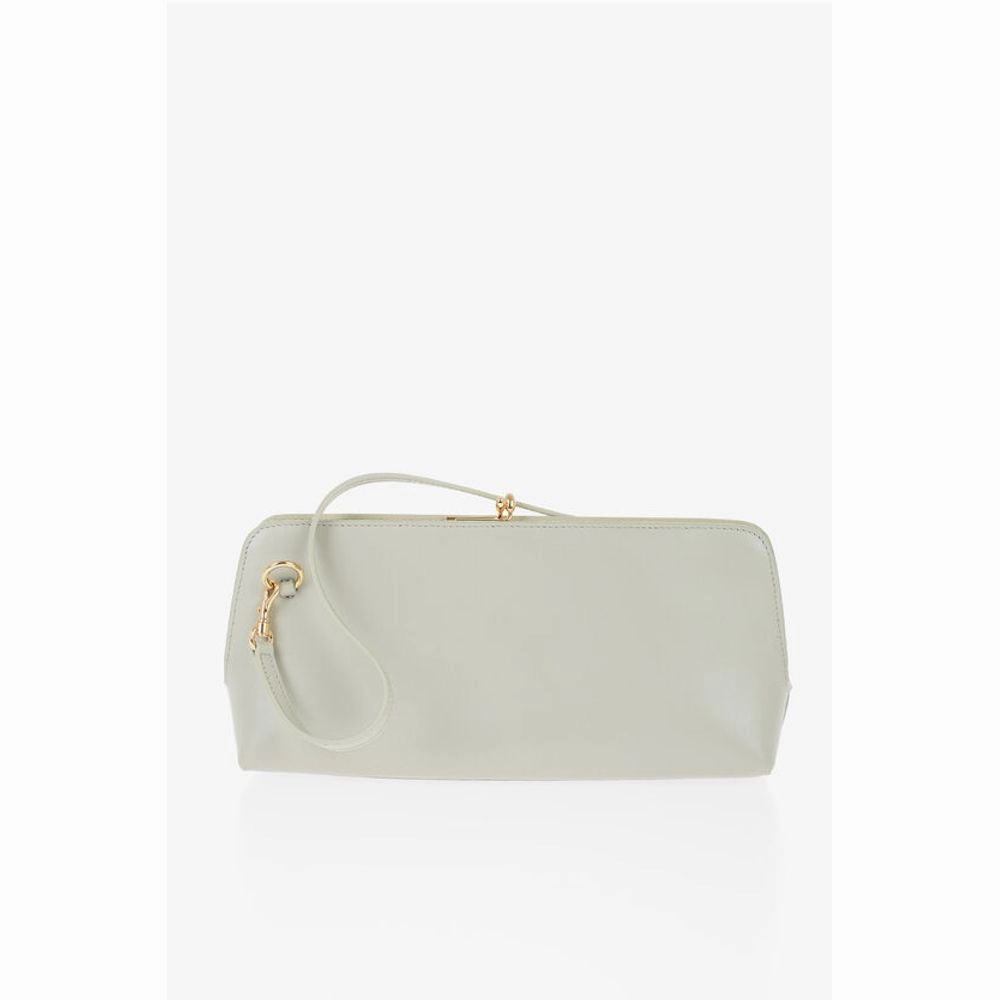 Jil Sander Leather Handbag with Clap Women's Closure