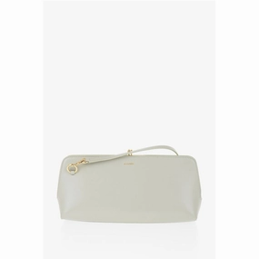 Jil Sander Leather Handbag with Clap Women's Closure