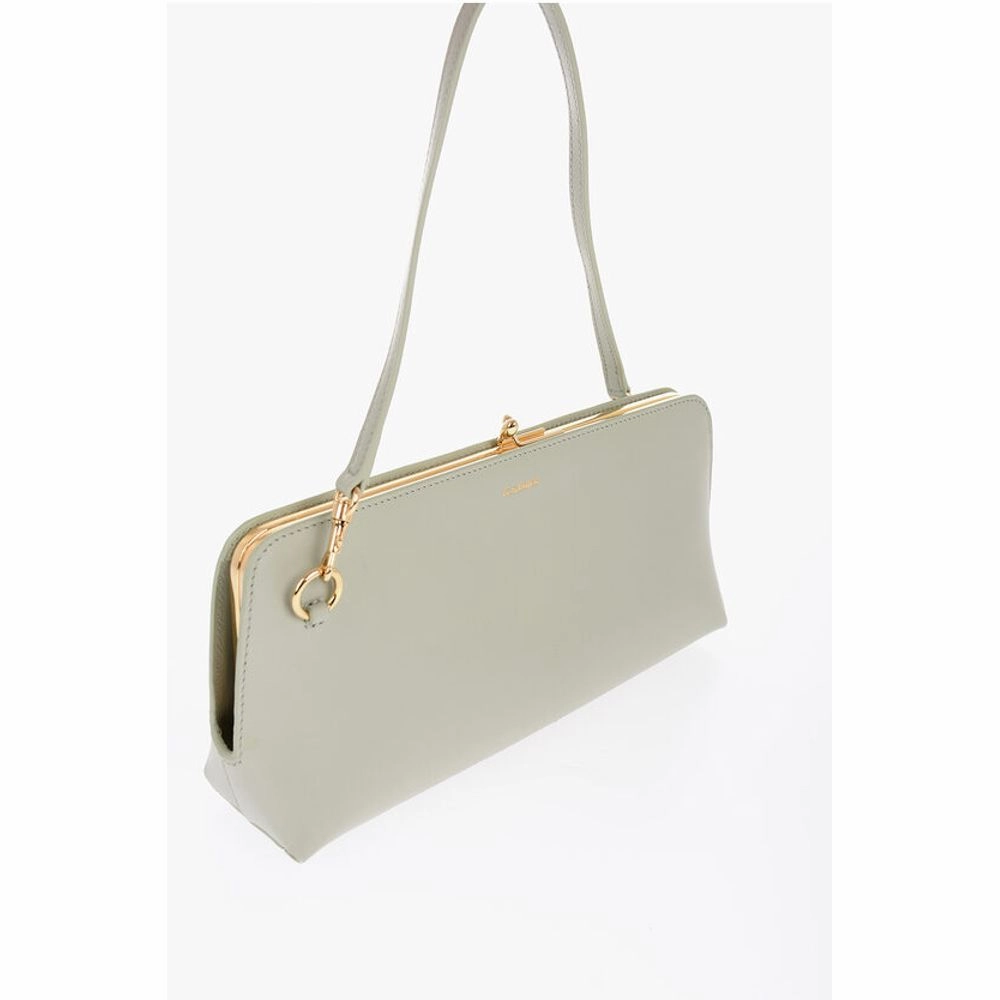Jil Sander Leather Handbag with Clap Women's Closure