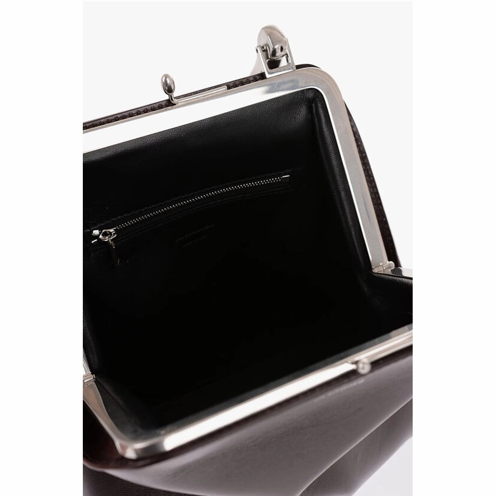 Jil Sander Leather Handbag with Clasp Women's Closure