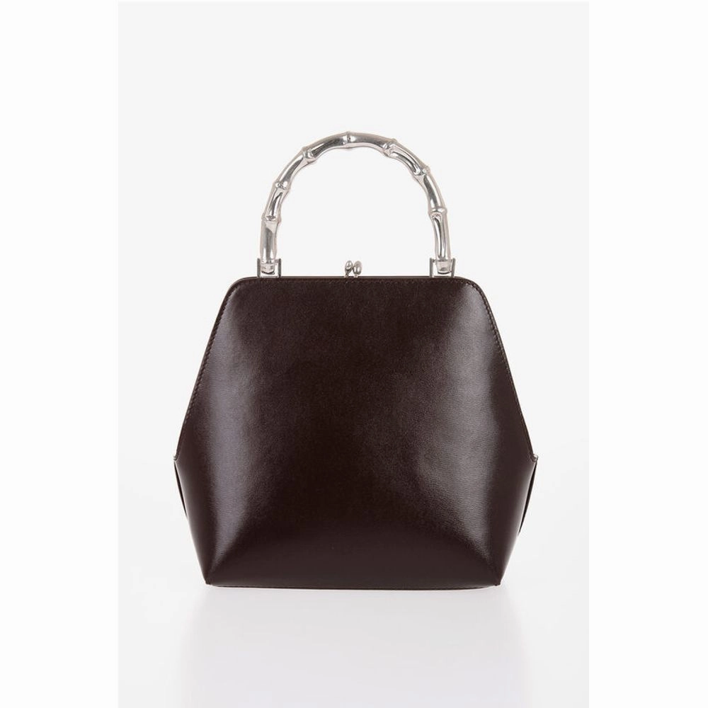 Jil Sander Leather Handbag with Clasp Women's Closure