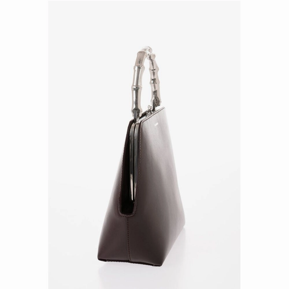 Jil Sander Leather Handbag with Clasp Women's Closure
