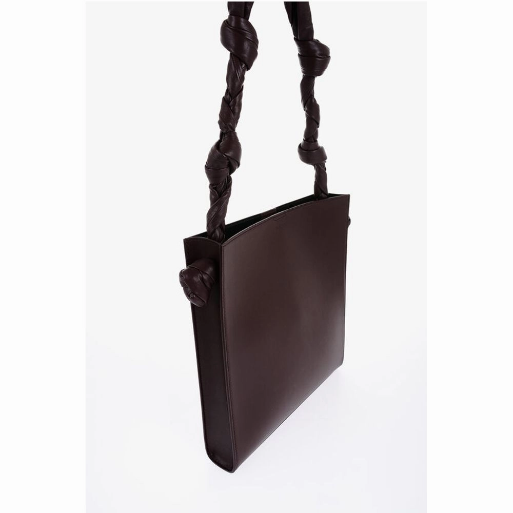 Jil Sander Leather Slim TANGLE Shoulder Bag with Knoted Strap
