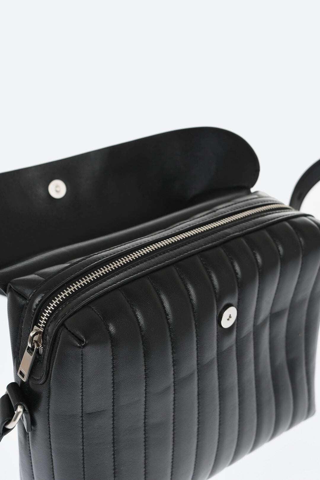 Jil Sander Quilted Leather Lid Crossbody Bag