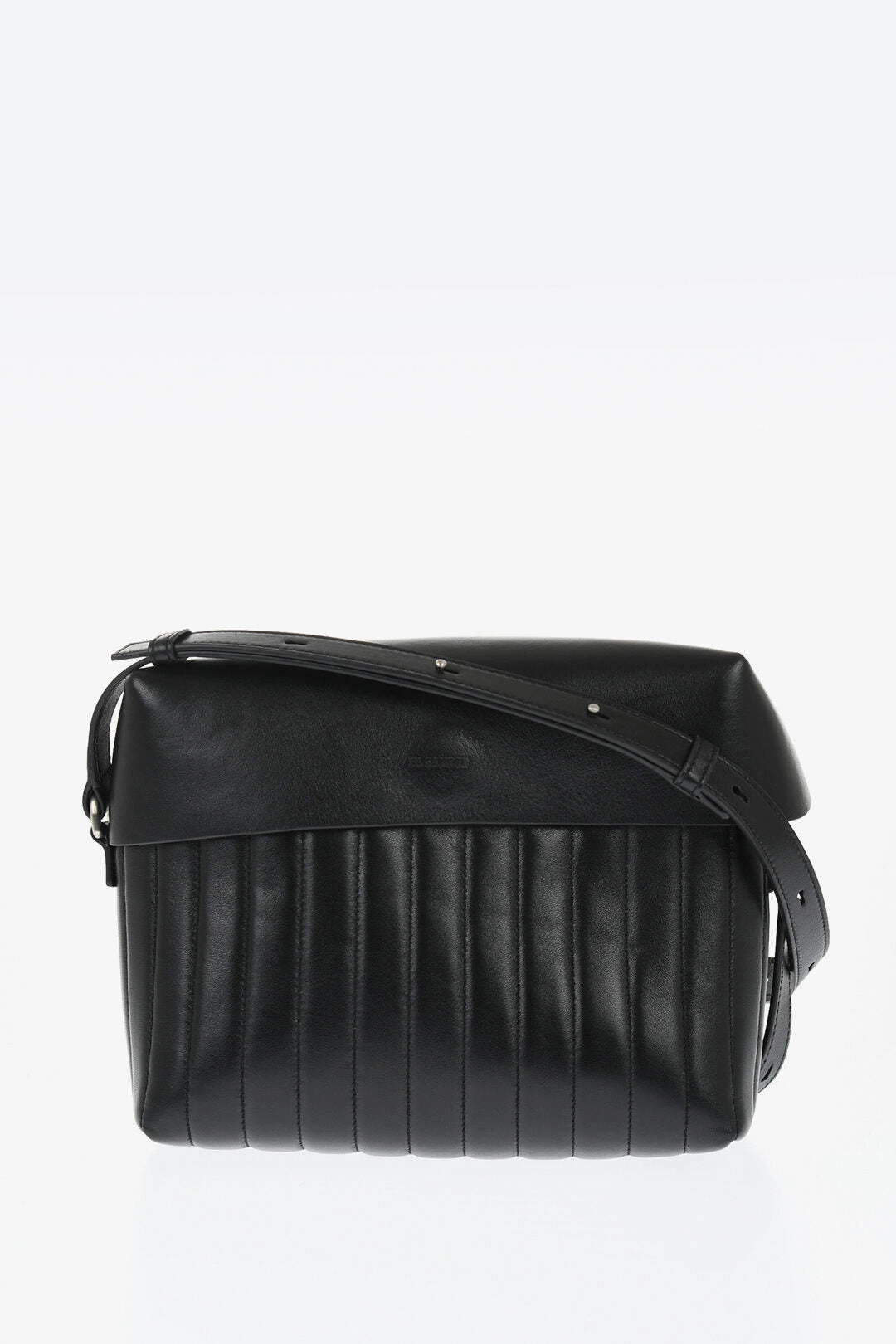 Jil Sander Quilted Leather Lid Crossbody Bag
