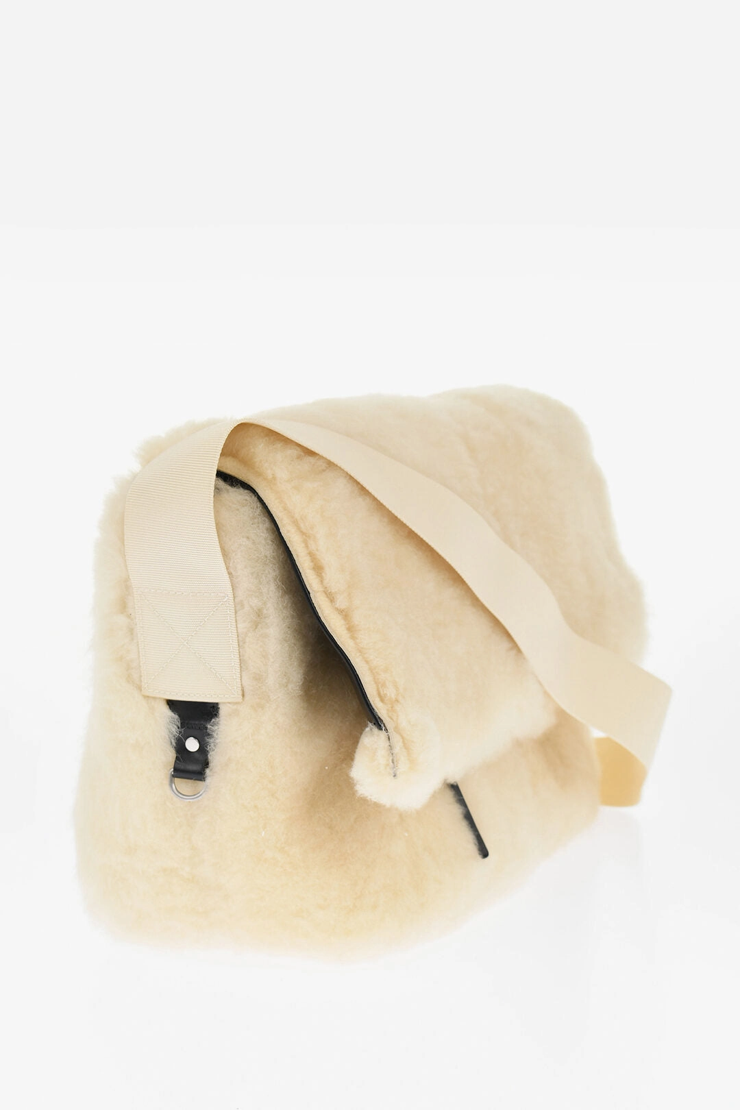 Jil Sander Shearling Utility Crossbody Bag