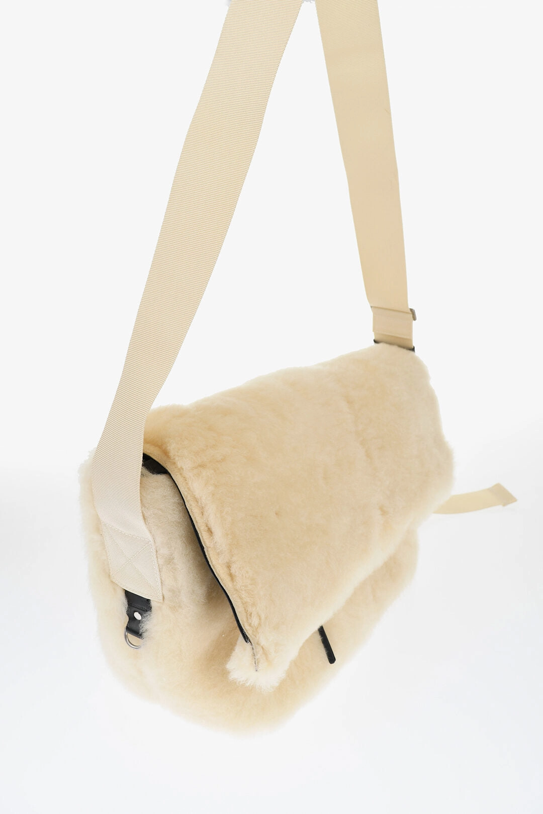 Jil Sander Shearling Utility Crossbody Bag