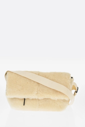 Jil Sander Shearling Utility Crossbody Bag