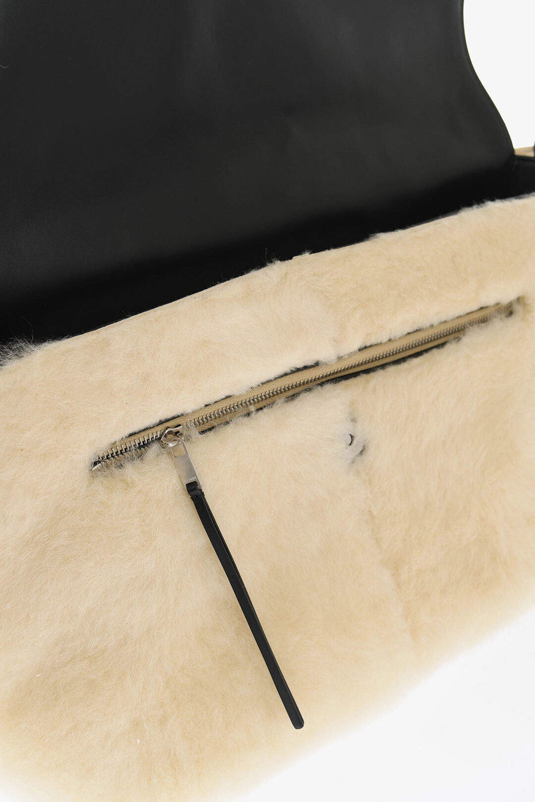Jil Sander Shearling Utility Crossbody Bag