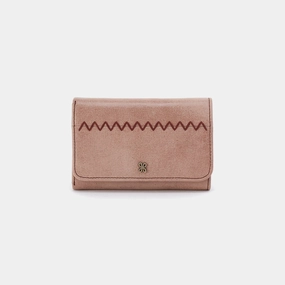 Jill Trifold Wallet In Buffed Leather - Hazel