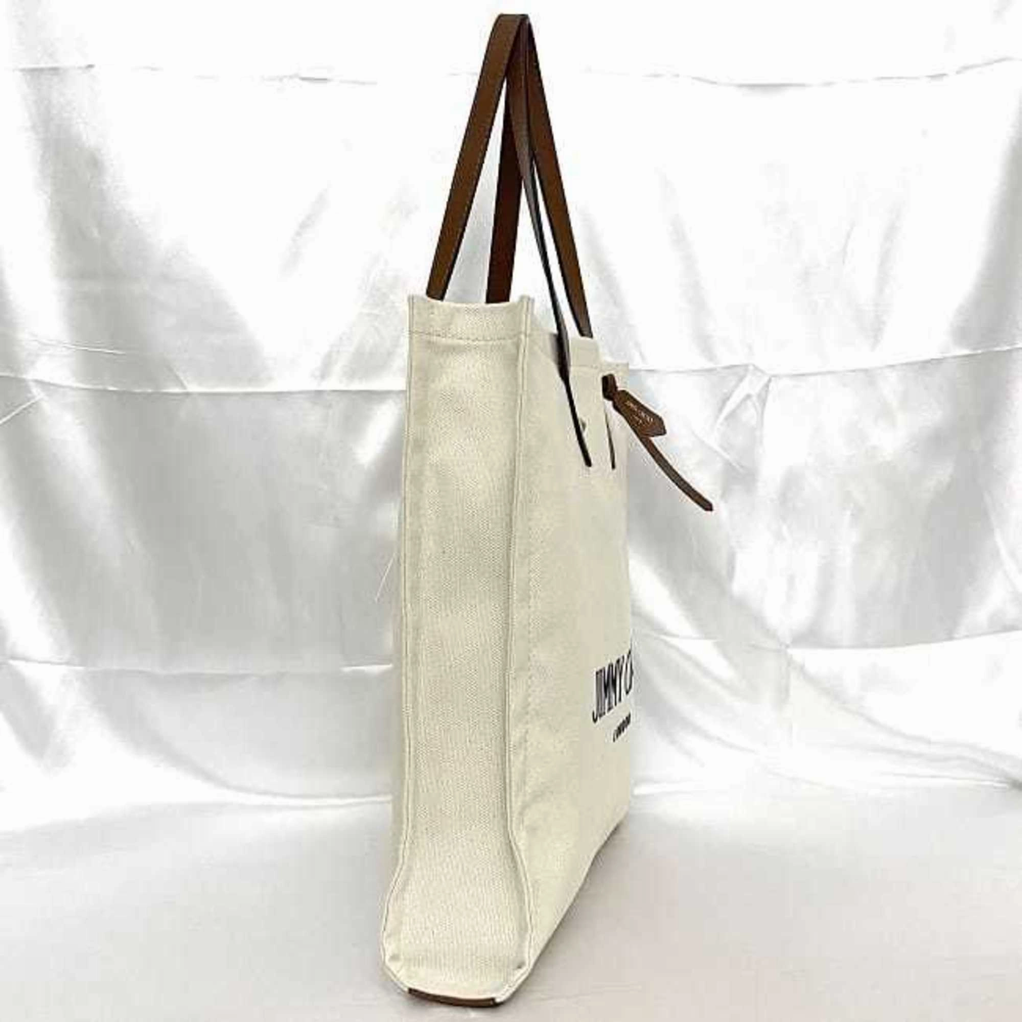 Jimmy Choo   Canvas Leather Tote Bag (Pre-Owned)