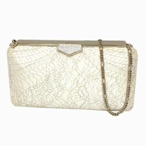 Jimmy Choo  Leather Clutch Bag Handbag (Pre-Owned)