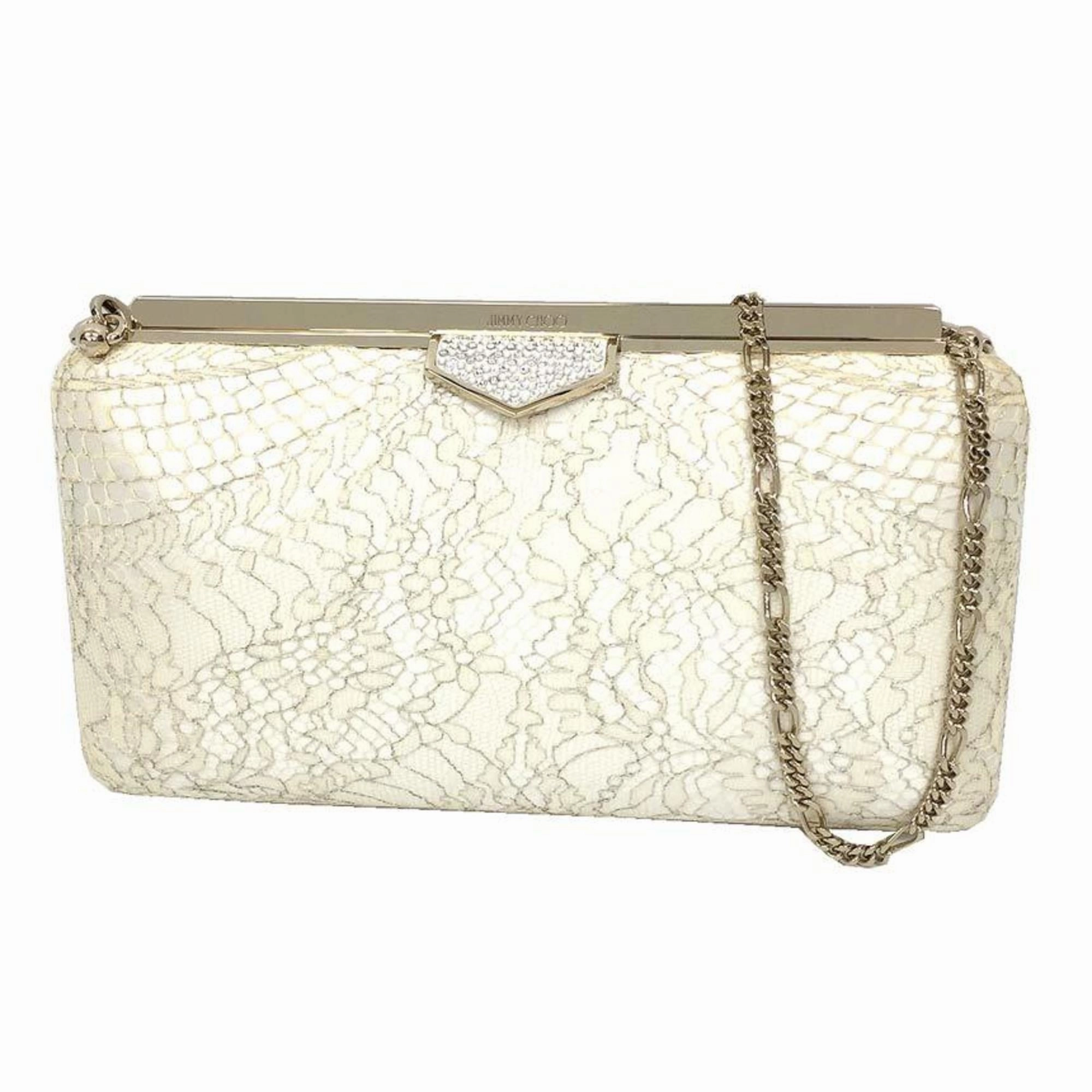 Jimmy Choo  Leather Clutch Bag Handbag (Pre-Owned)