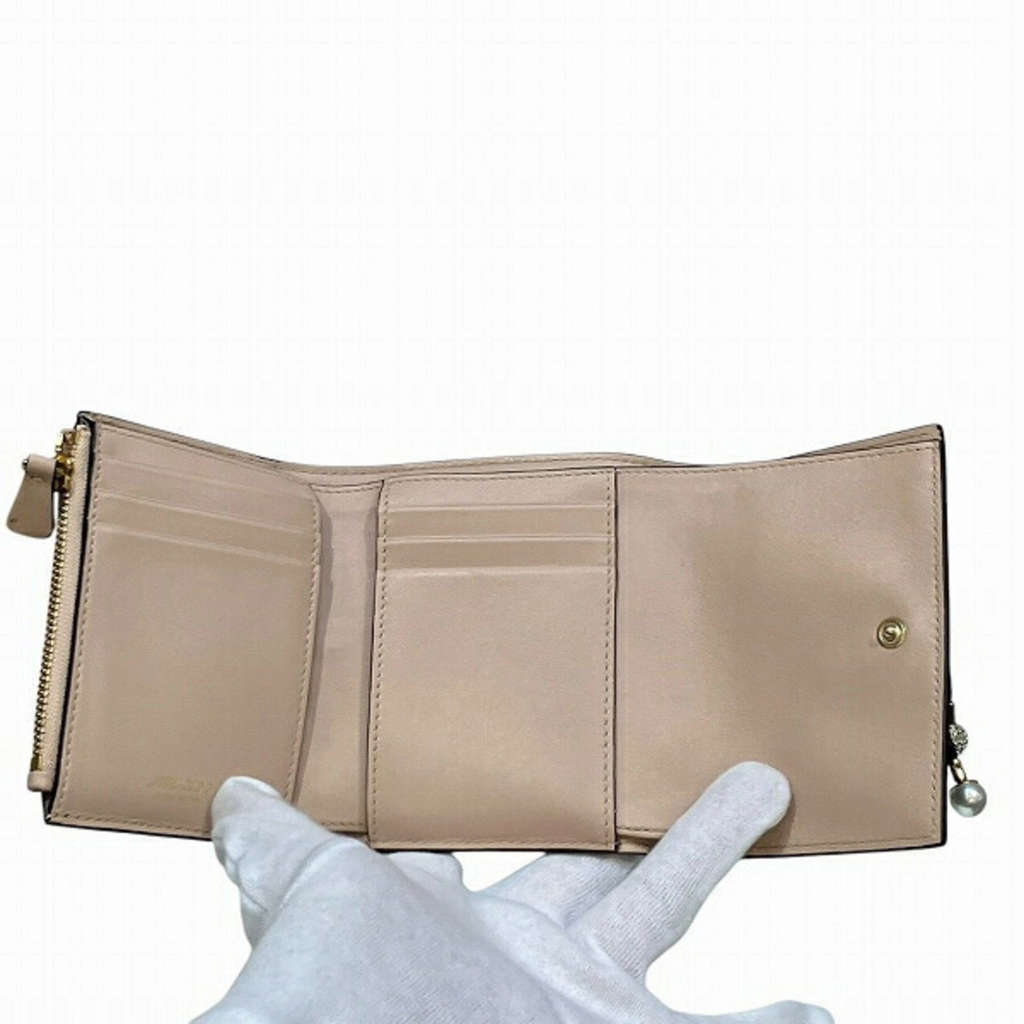 Jimmy Choo Leather Wallet (Tri-Fold) (Pre-Owned)