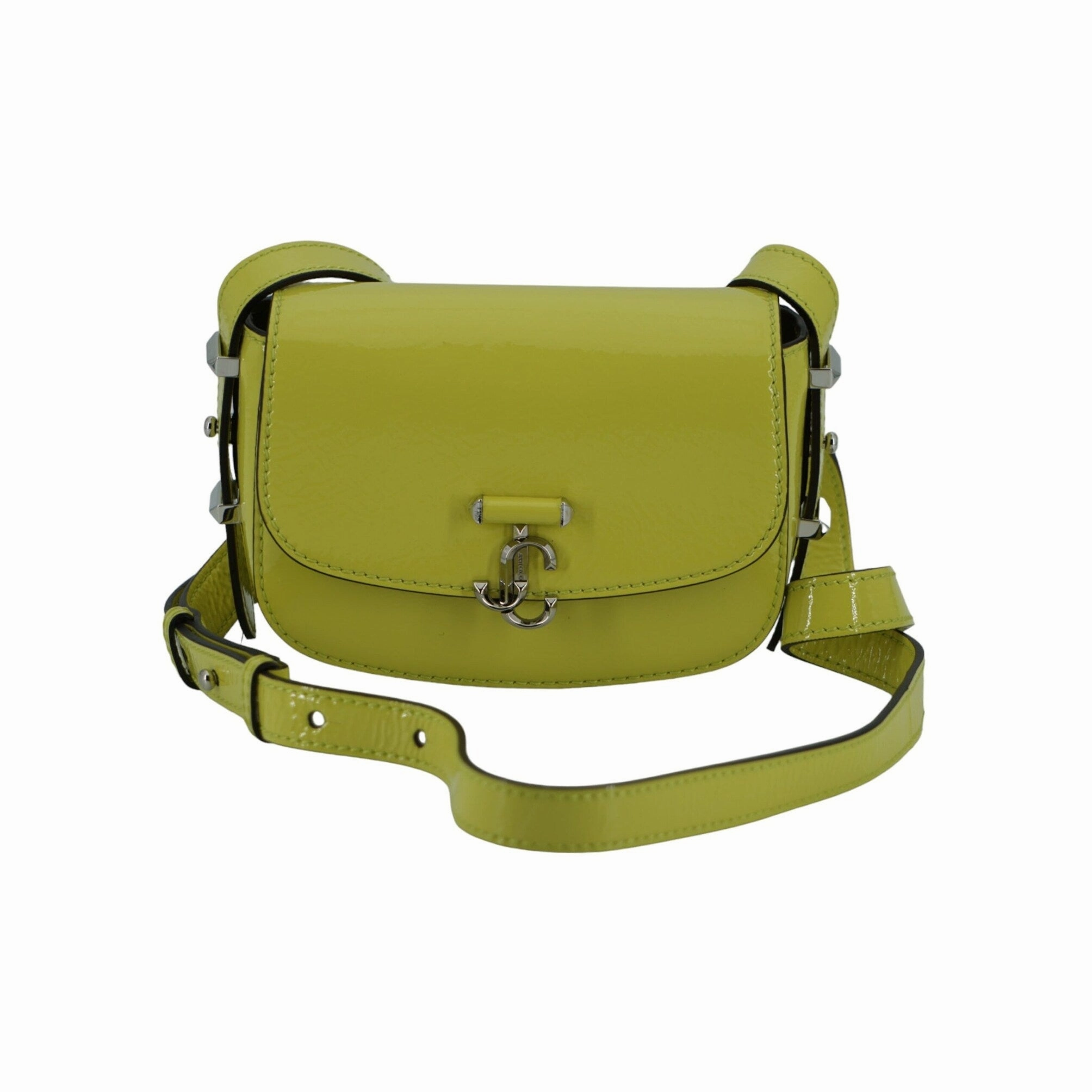 Jimmy Choo Lime Yellow Leather Small Shoulder Women's Bag