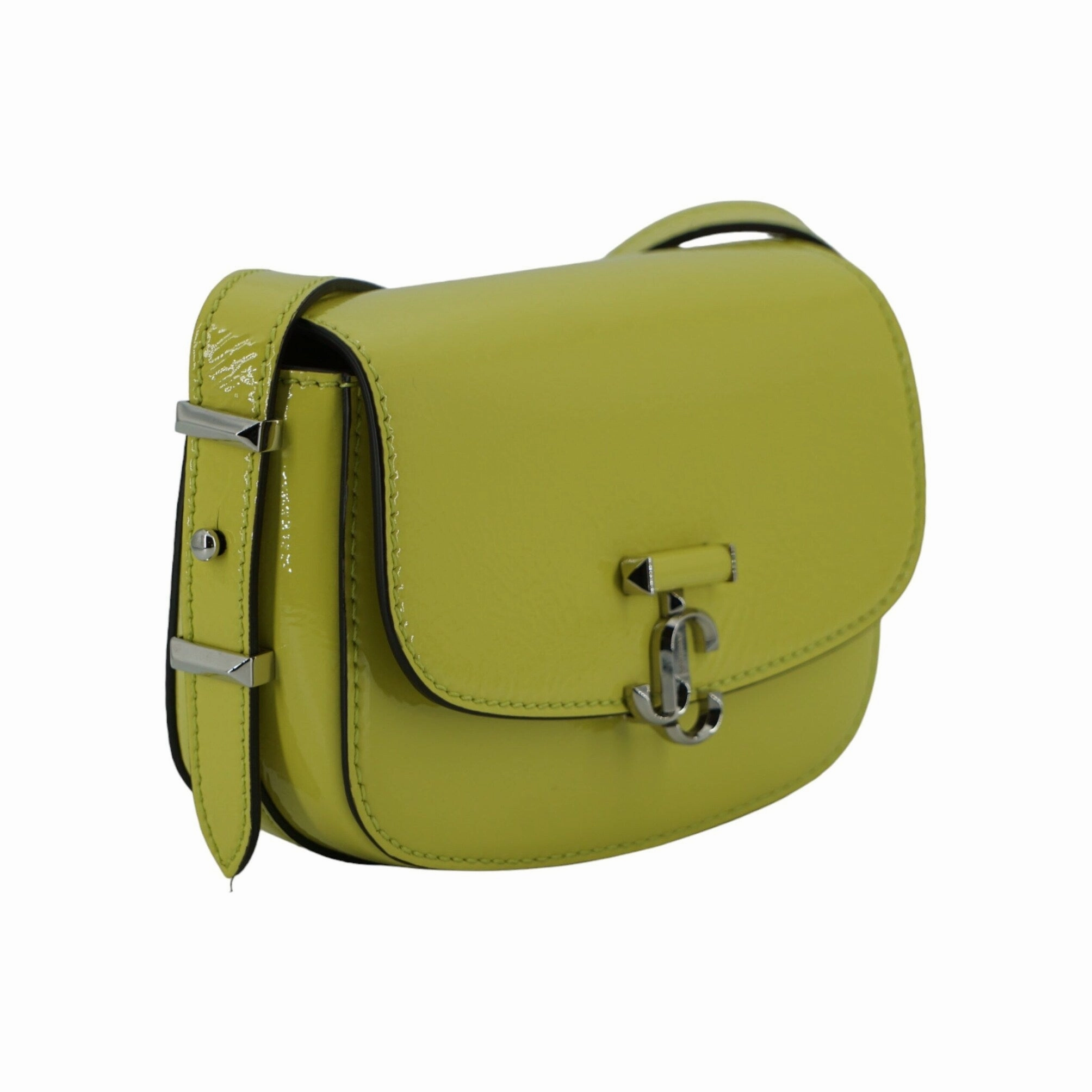 Jimmy Choo Lime Yellow Leather Small Shoulder Women's Bag