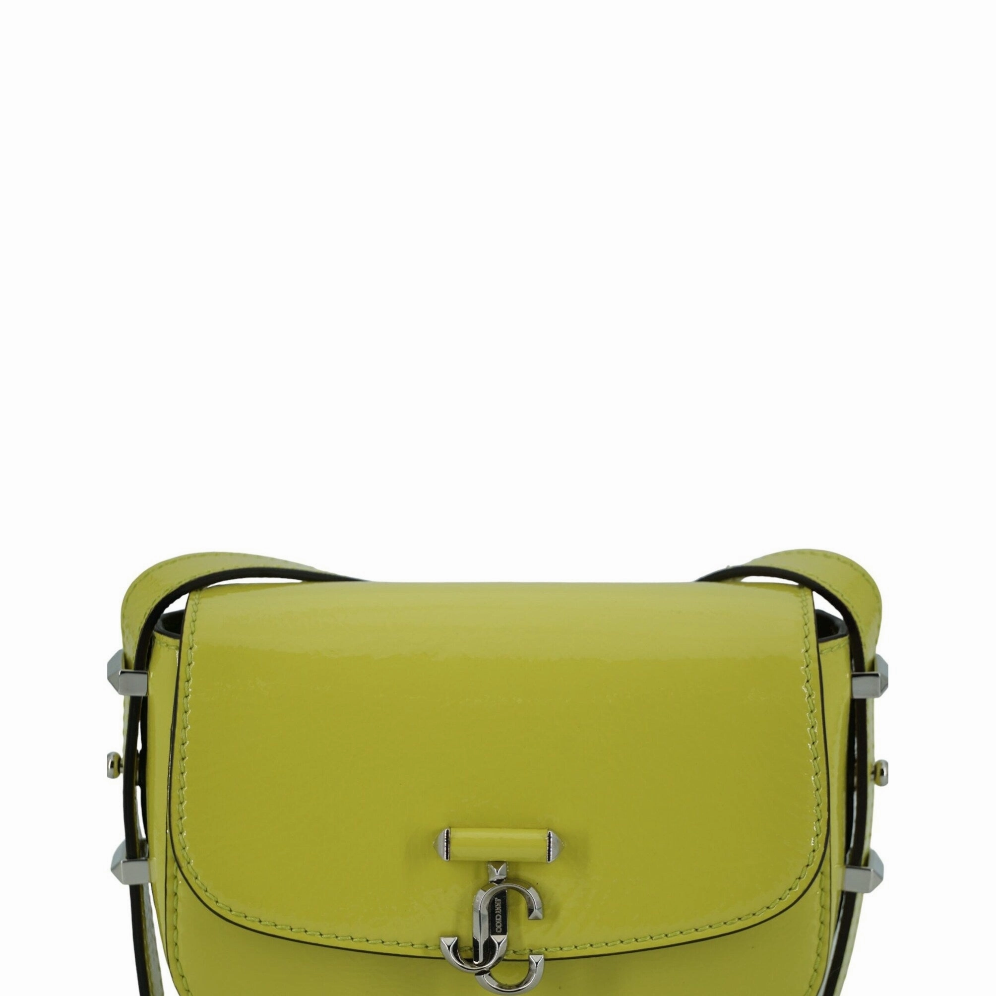 Jimmy Choo Lime Yellow Leather Small Shoulder Women's Bag