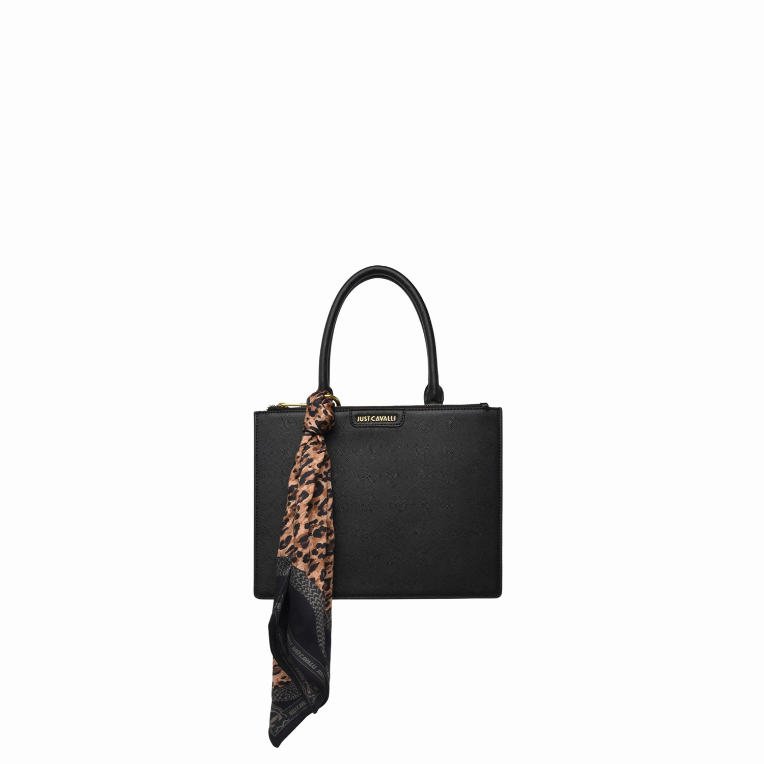 Just Cavalli Women's Leopard Print Scarf Hand Bag