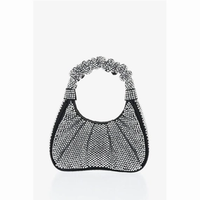 Jw Pei All-Over Strass Satin GABBI Mini Hobo Bag