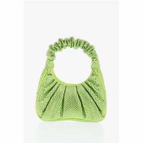 Jw Pei All-Over Strass Satin GABBI Mini Hobo Bag
