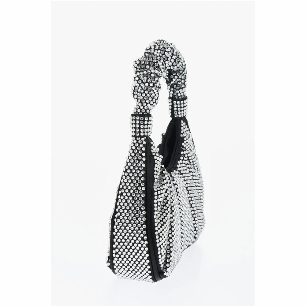 Jw Pei All-Over Strass Satin GABBI Mini Hobo Bag