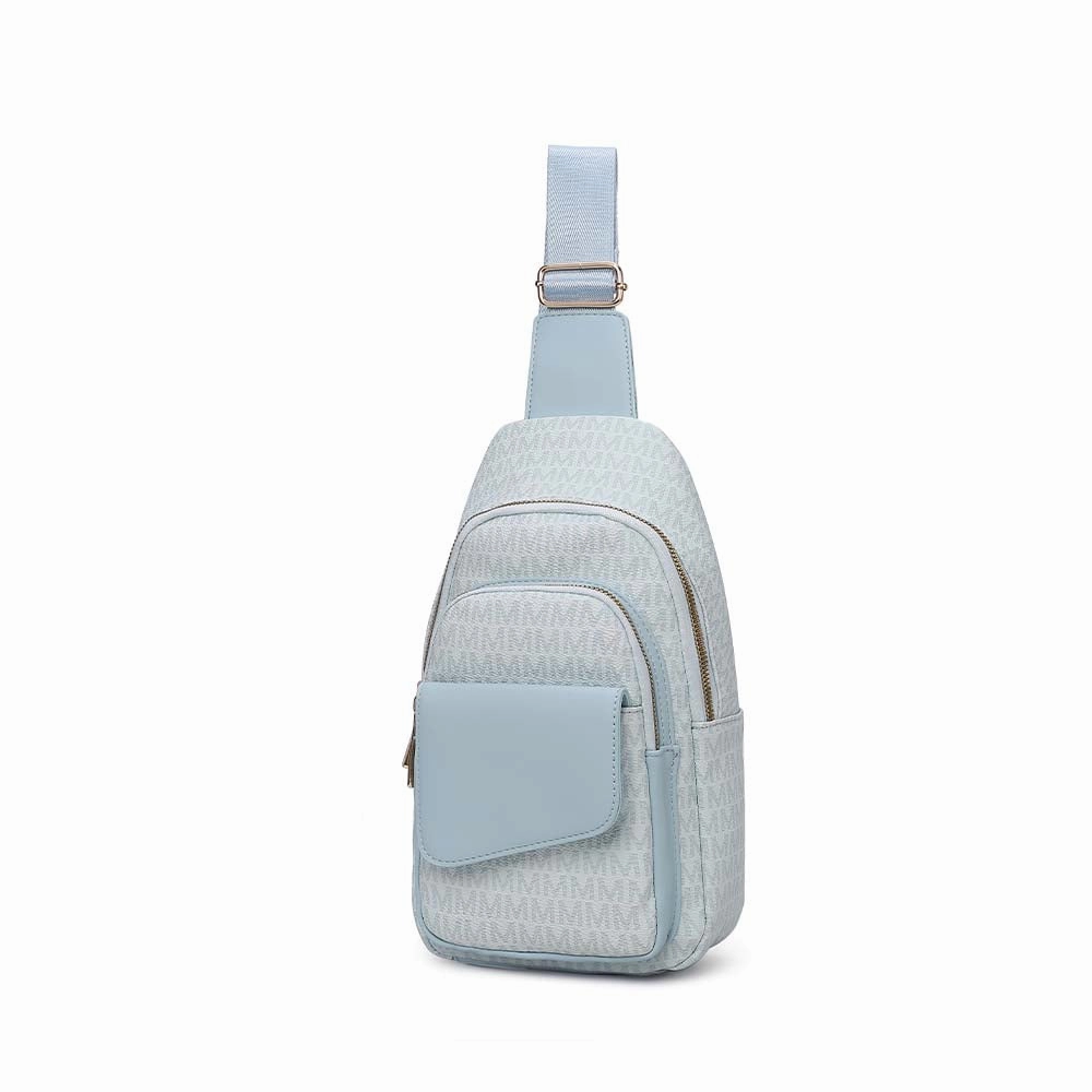Kace M logo Printed Vegan Leather Womens Sling Bag