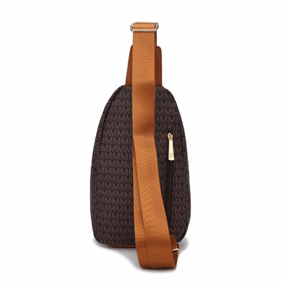 Kace M logo Printed Vegan Leather Womens Sling Bag