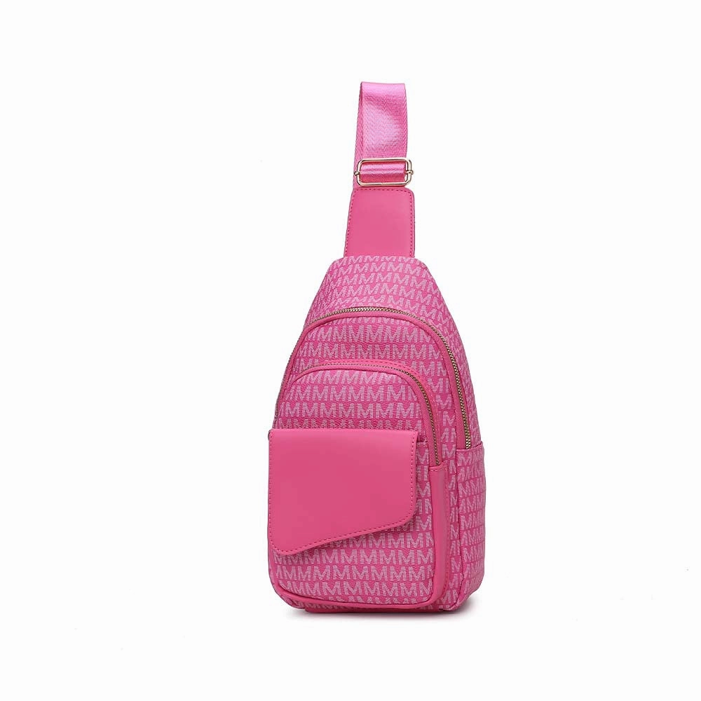 Kace M logo Printed Vegan Leather Womens Sling Bag