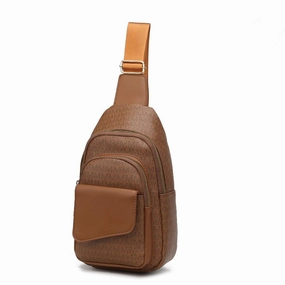 Kace M logo Printed Vegan Leather Womens Sling Bag