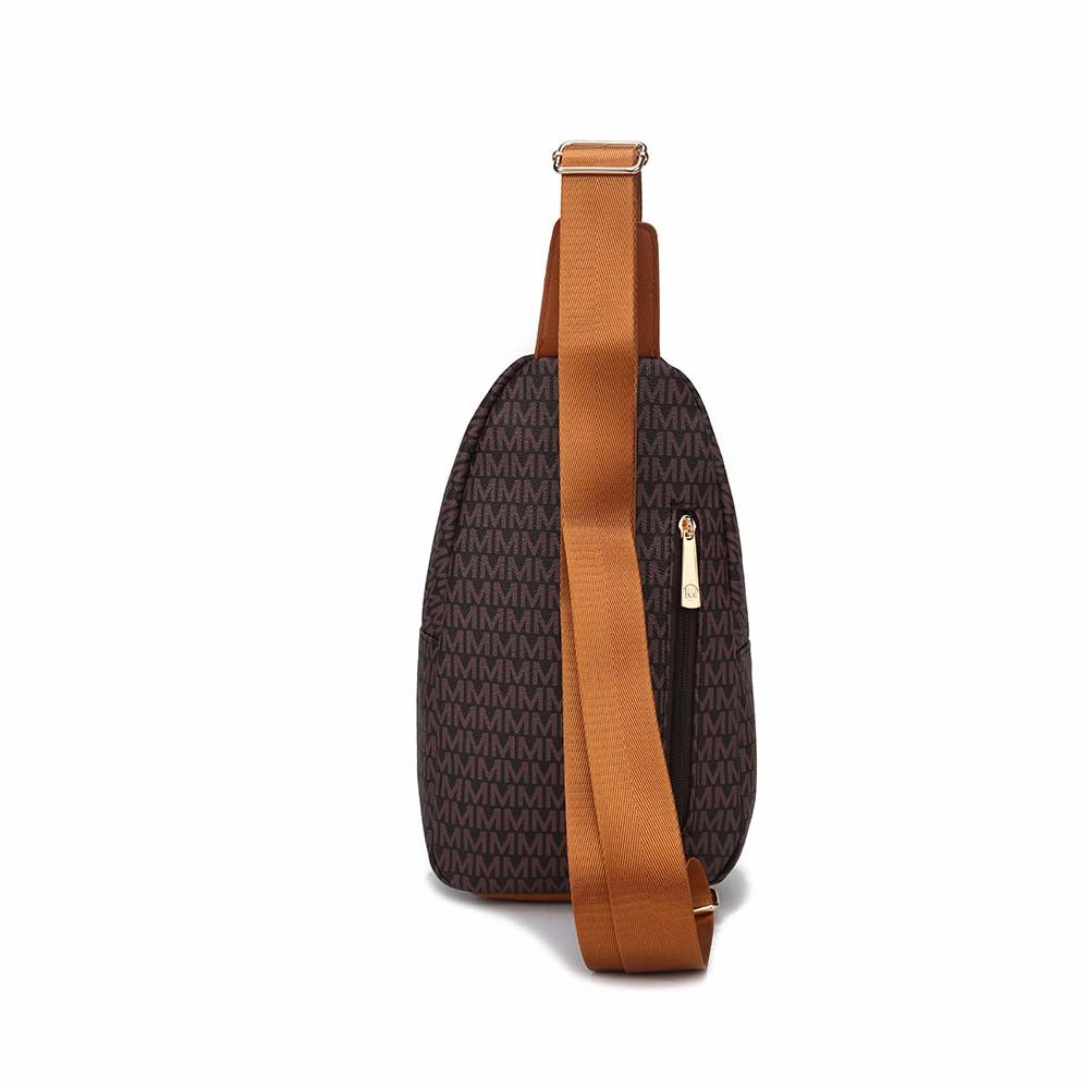 Kace M logo Printed Vegan Leather Womens Sling Bag