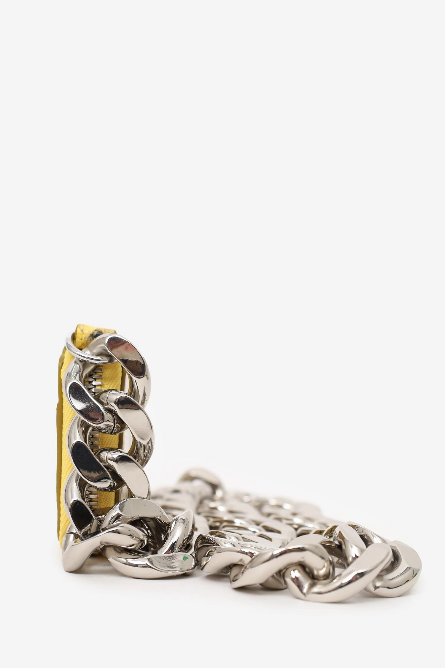 Kara Yellow Python Embossed Wallet Chain Crossbody Bag