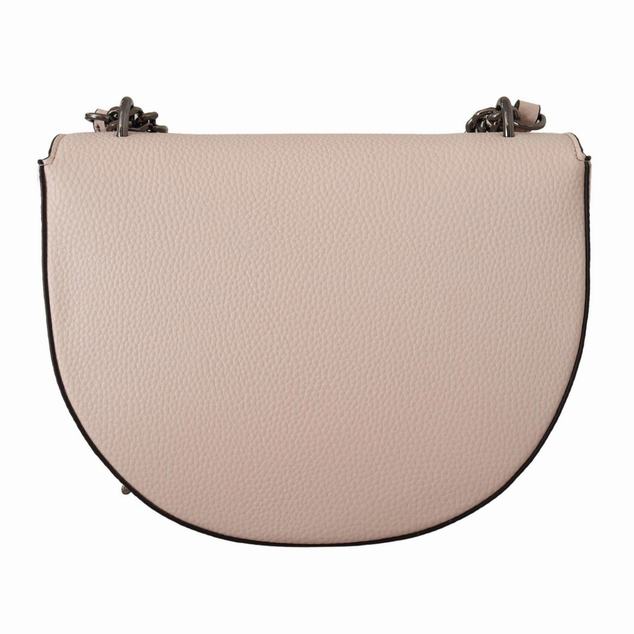 Karl Lagerfeld Elegant Mauve Light Pink Leather Shoulder Women's Bag