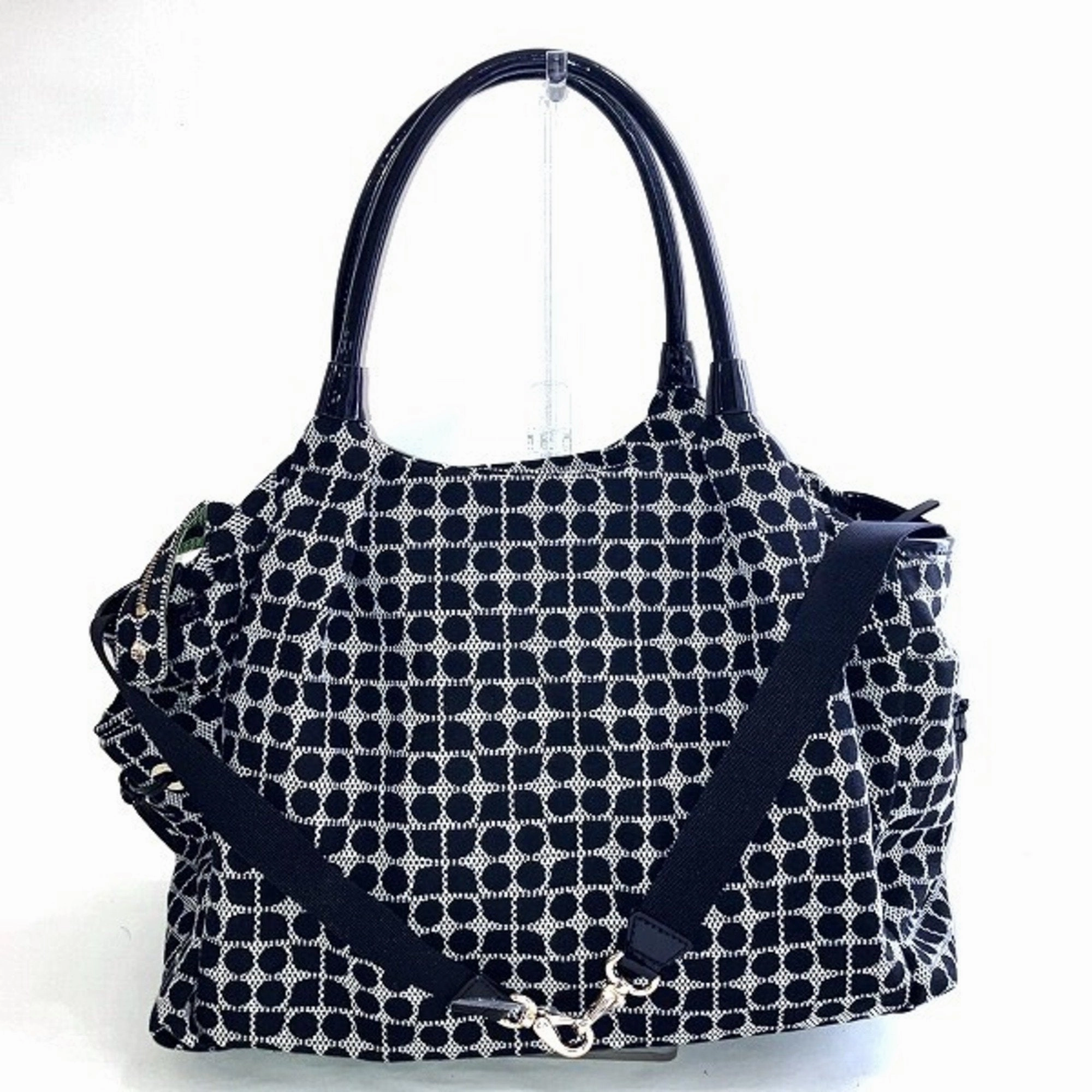 Kate Spade   Cotton Patent Leather Handbag Tote Bag (Pre-Owned)