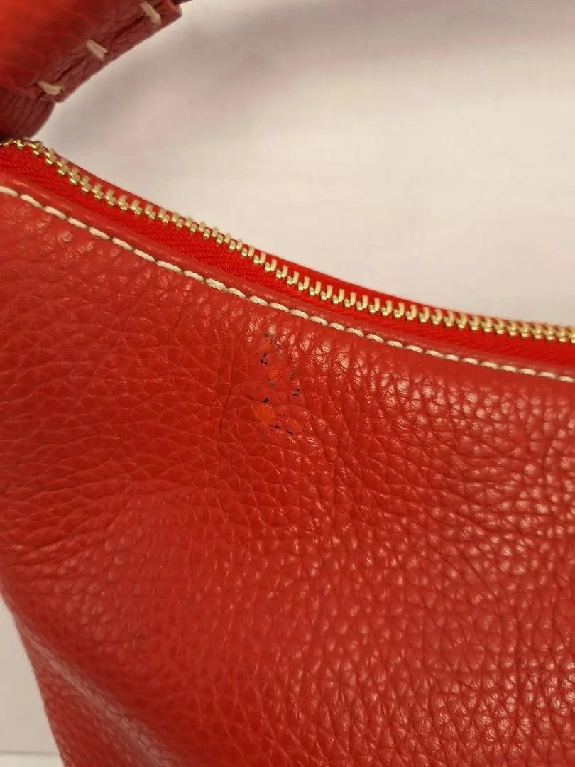 Kate Spade Crimson Pebble Leather Feature Stitch Handbag