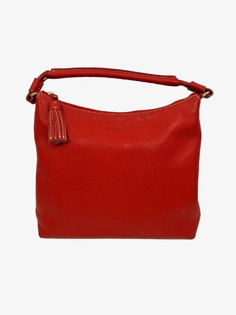 Kate Spade Crimson Pebble Leather Feature Stitch Handbag
