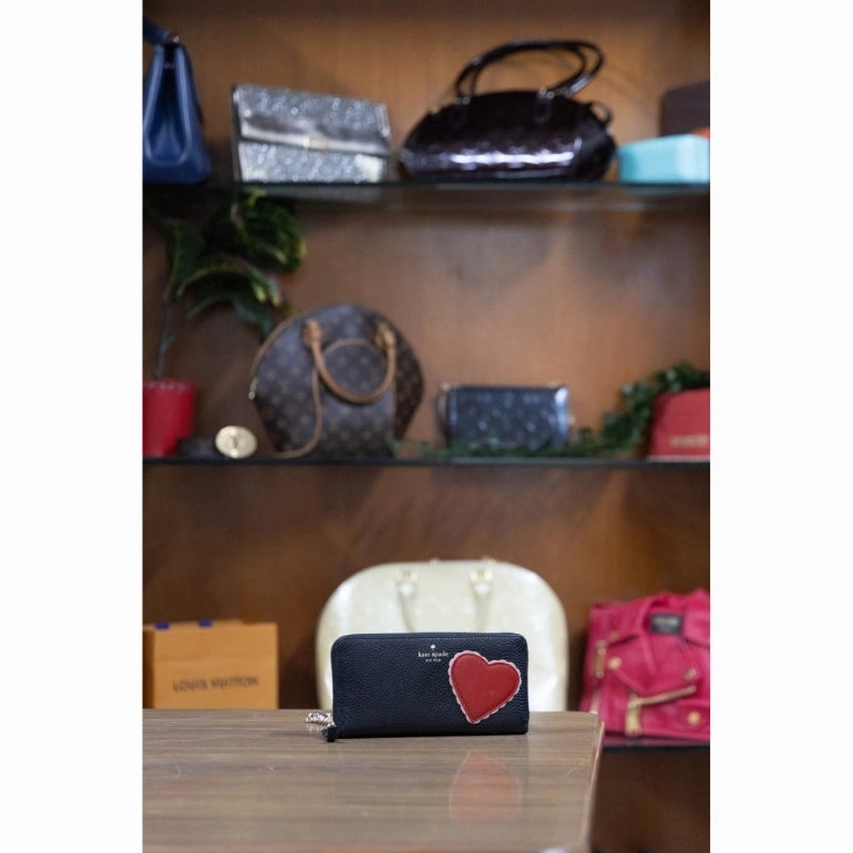 Kate Spade Yours Truly Heart Applique Lacey Wallet