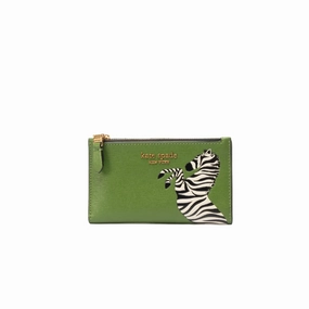 Kate Spade Ziggy Zebra Embellished Small Slim Bifold Wallet