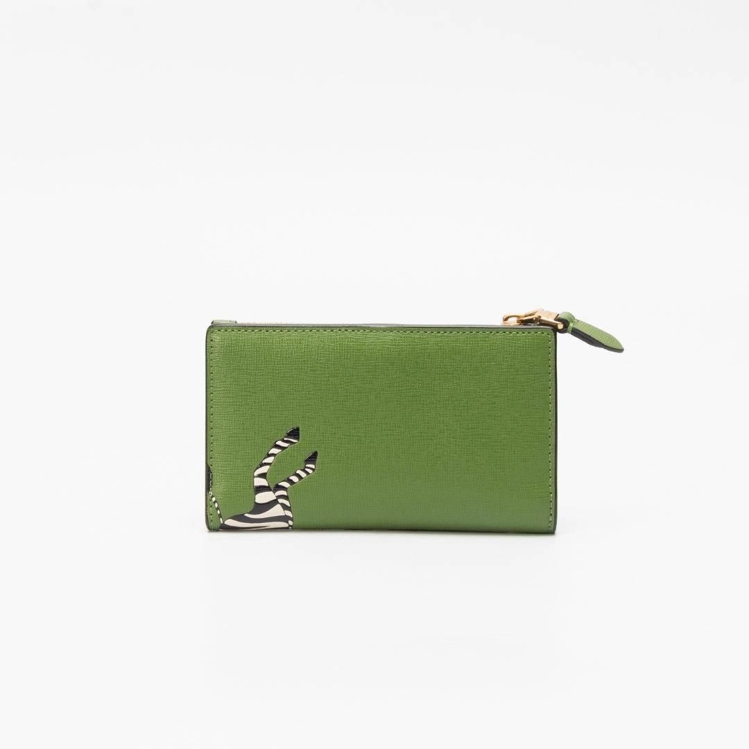 Kate Spade Ziggy Zebra Embellished Small Slim Bifold Wallet