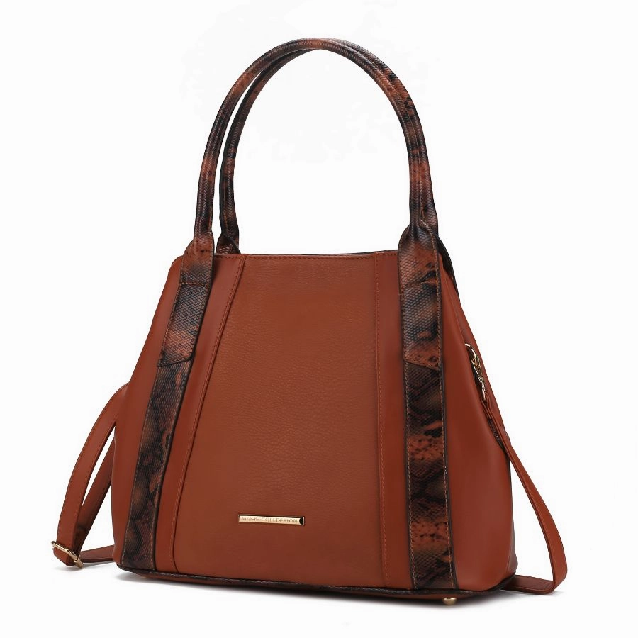 Kenna Snake embossed Vegan Leather Womens Tote Bag