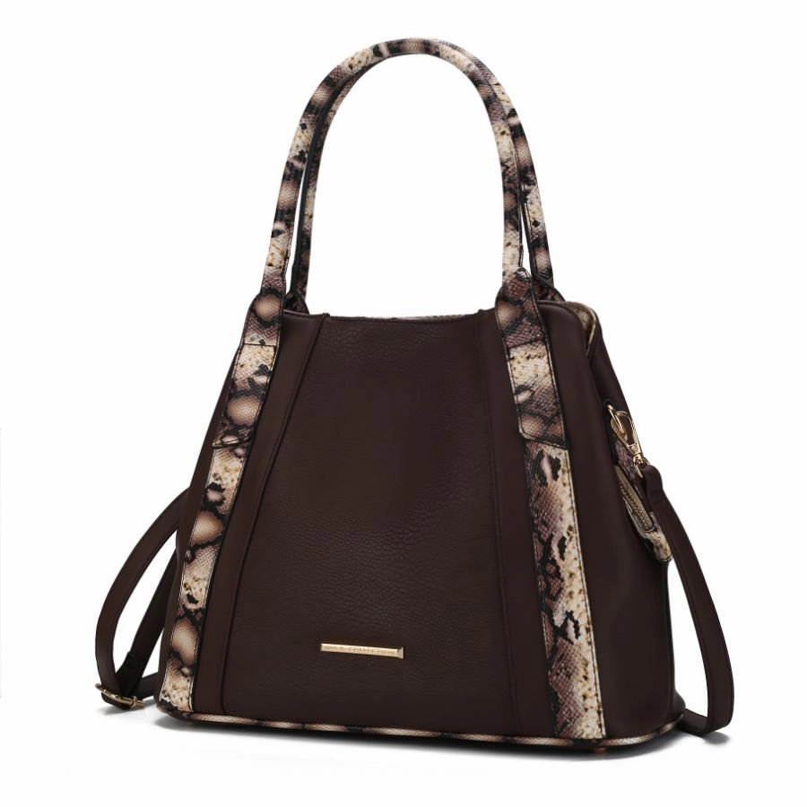 Kenna Snake embossed Vegan Leather Womens Tote Bag
